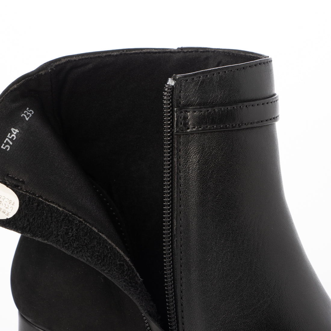 ペリウィンクル periwinkle 本革細ベルトコンビショートブーツ (ブラックC) ブラックC