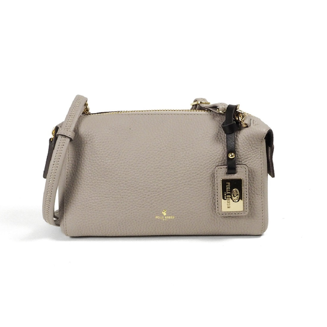 ペレボルサ PELLE BORSA 「レネット」ショルダーバッグ 日本製,グレージュ