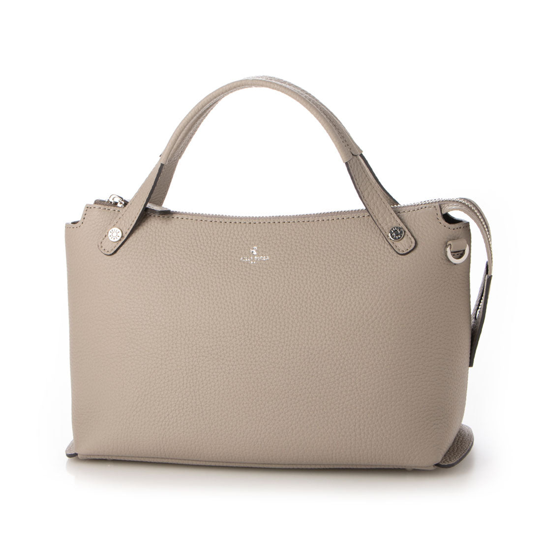 ペレボルサ PELLE BORSA 「レネット」2WAYバッグ 日本製,グレージュ