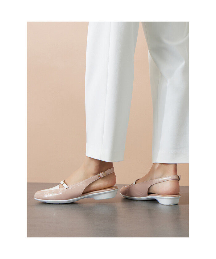 アシックス ウォーキング(ペダラ) ASICS WALKING (PEDALA) ペダラ レディース 2E 2.0cmヒール (ピンク(エナメル)×ホワイト) ピンク(エナメル)×ホワイト