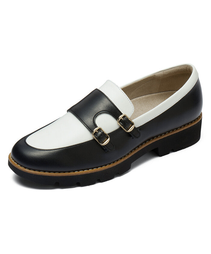 超美品 アシックス　ペダラ　ダブルモンク　ローファー　pedala ブラック アシックス ペダラ ダブルモンク ローファー pedala 22.5㎝ ブラック