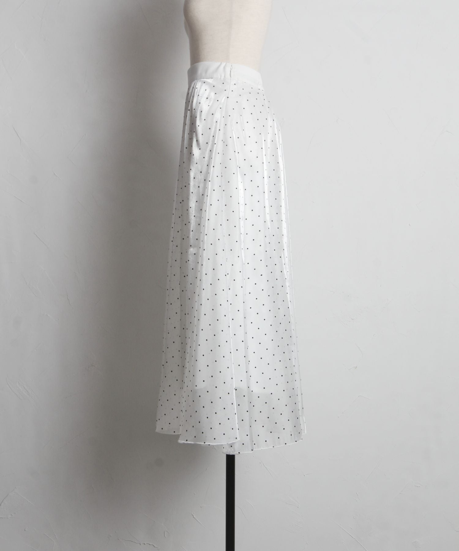 トッコクローゼット tocco closet フロッキードットシアーフレアスカート