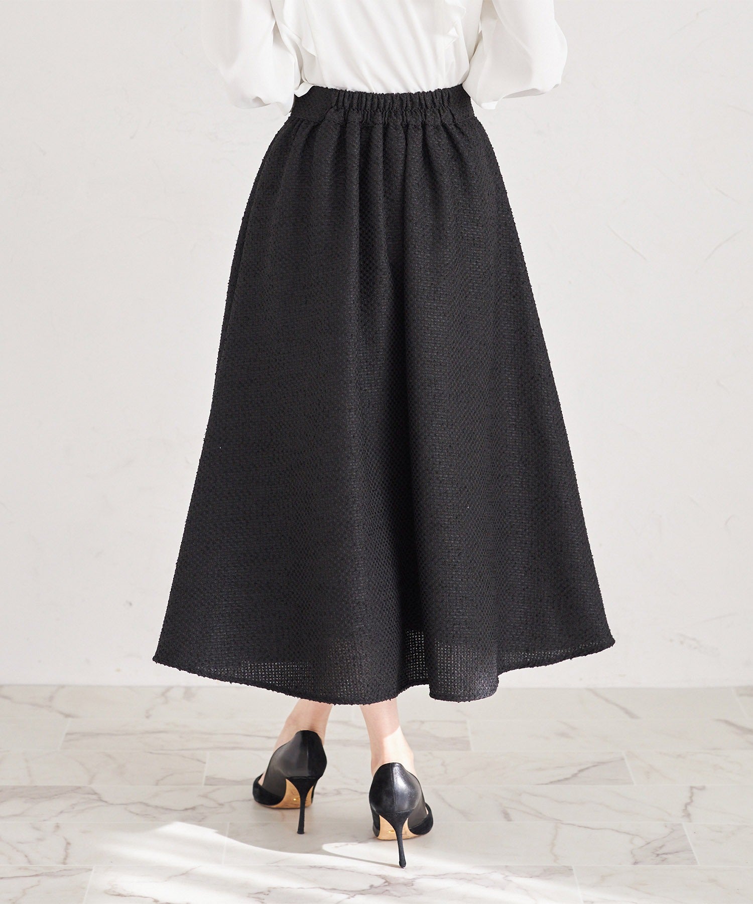 トッコクローゼット tocco closet ベーシックツイードフレアスカート