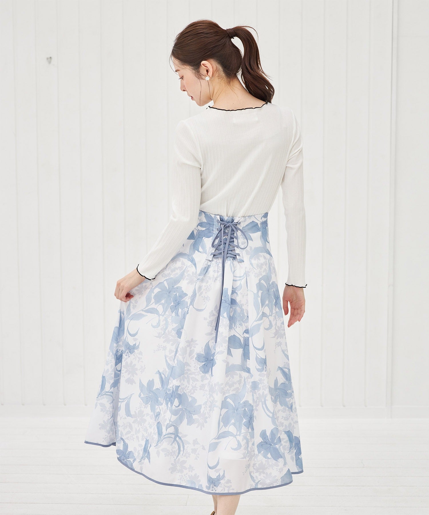 トッコクローゼット tocco closet 花柄フレアスカート