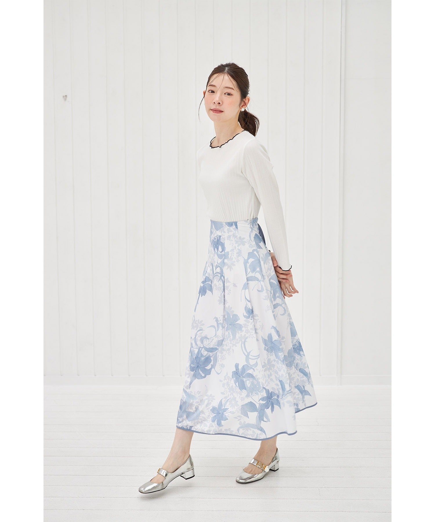 トッコクローゼット tocco closet 花柄フレアスカート