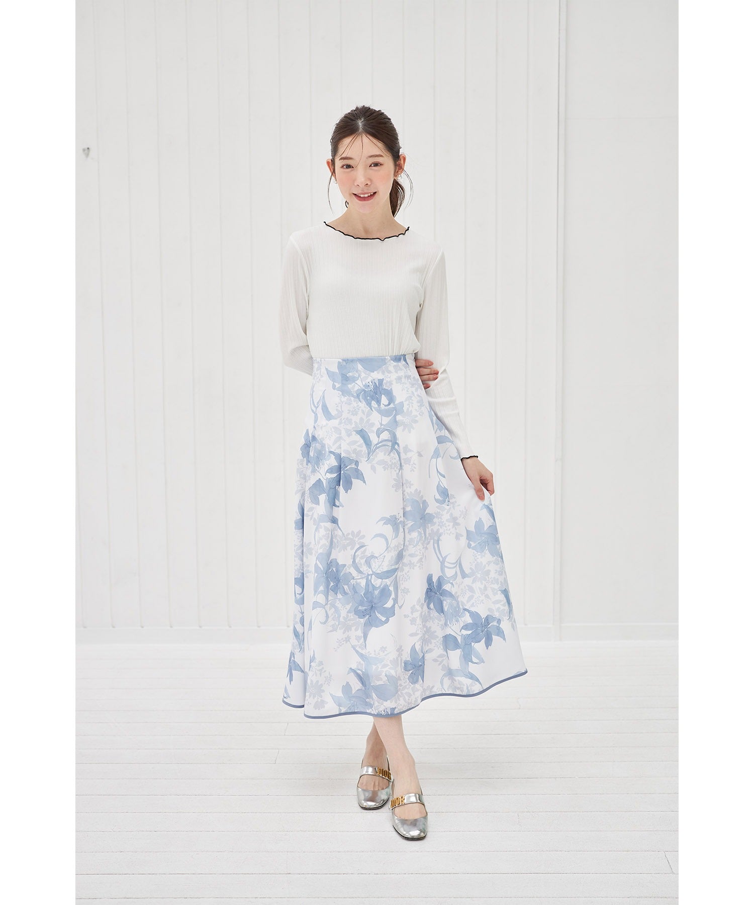 トッコクローゼット tocco closet 花柄フレアスカート