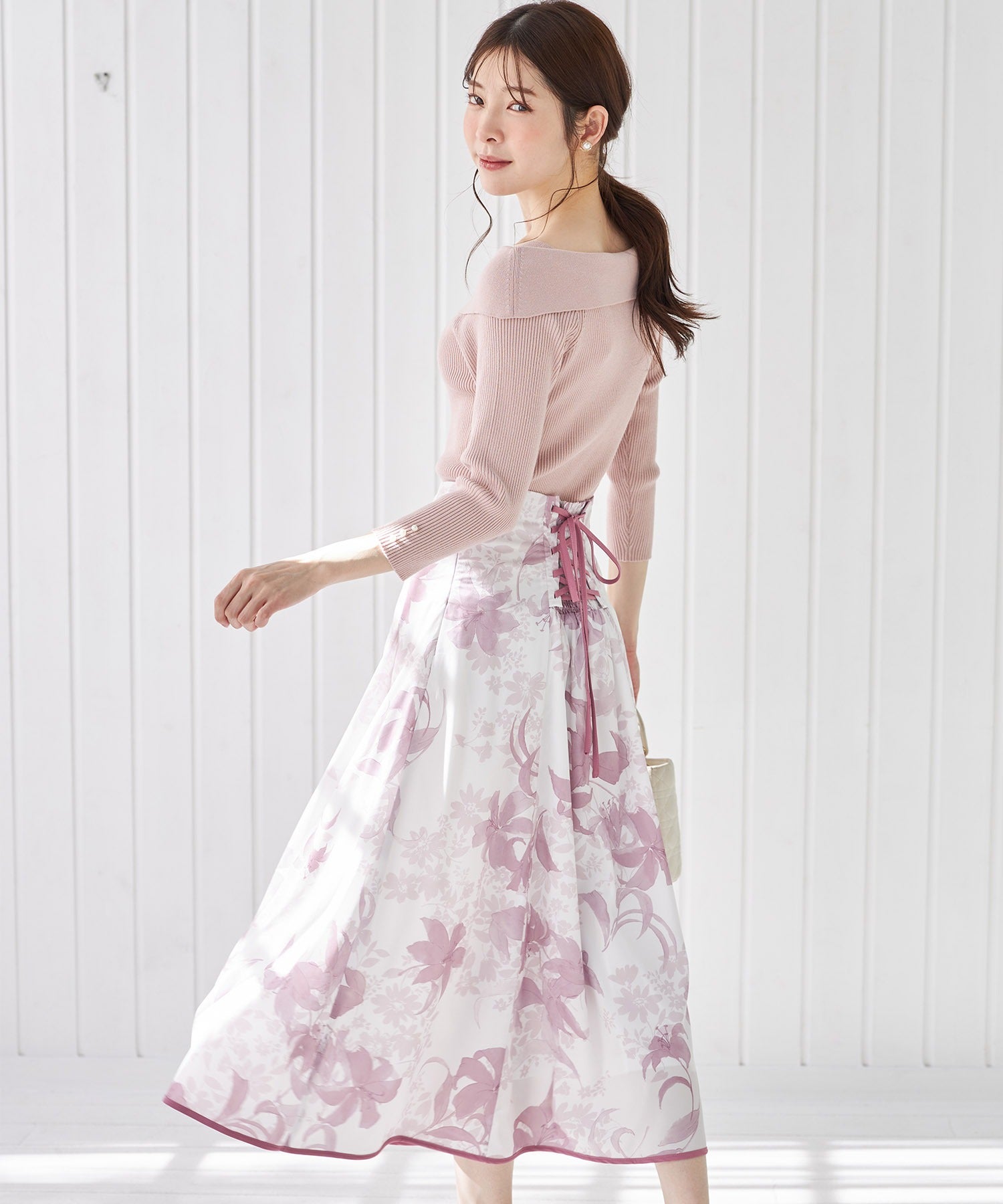 トッコクローゼット tocco closet 花柄フレアスカート