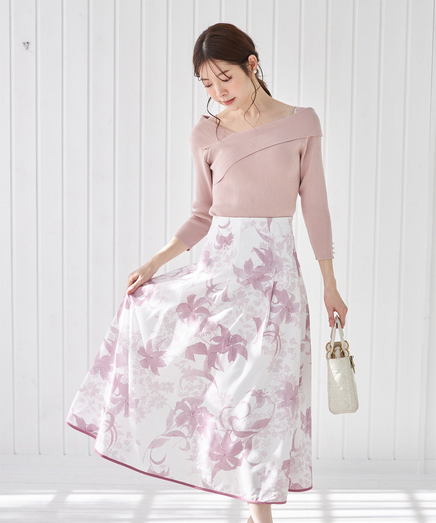 トッコクローゼット tocco closet 花柄フレアスカート