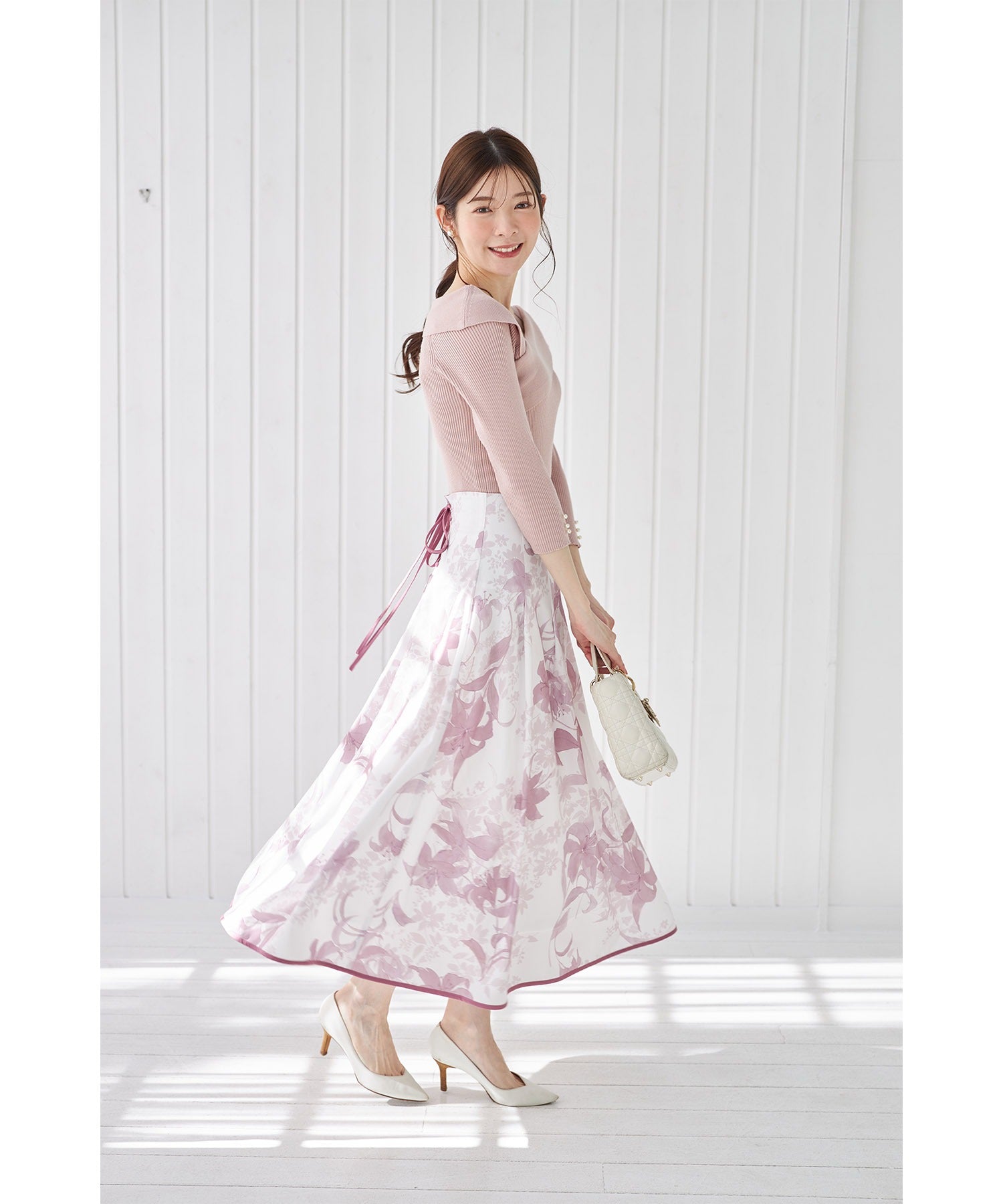 トッコクローゼット tocco closet 花柄フレアスカート