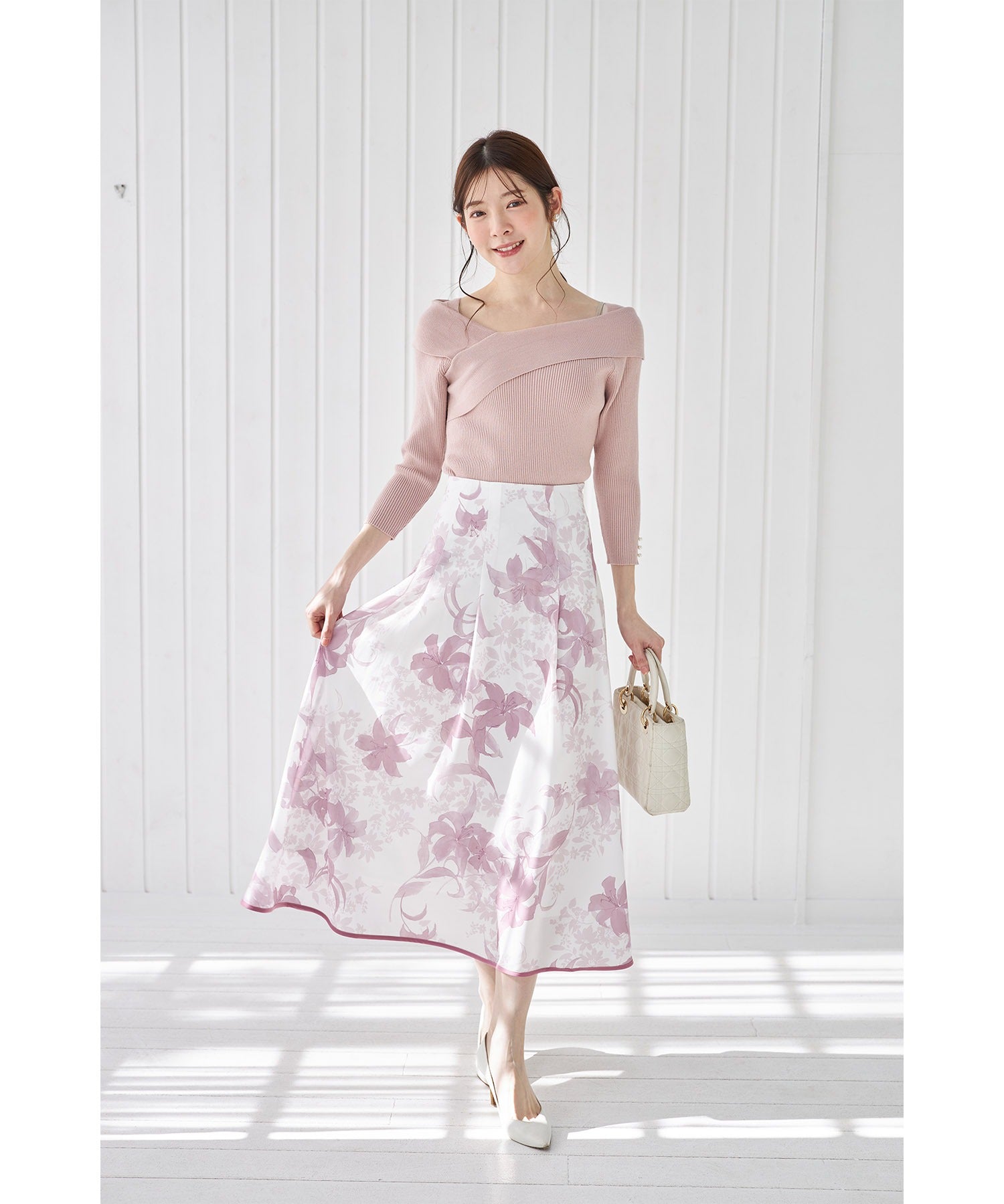 トッコクローゼット tocco closet 花柄フレアスカート