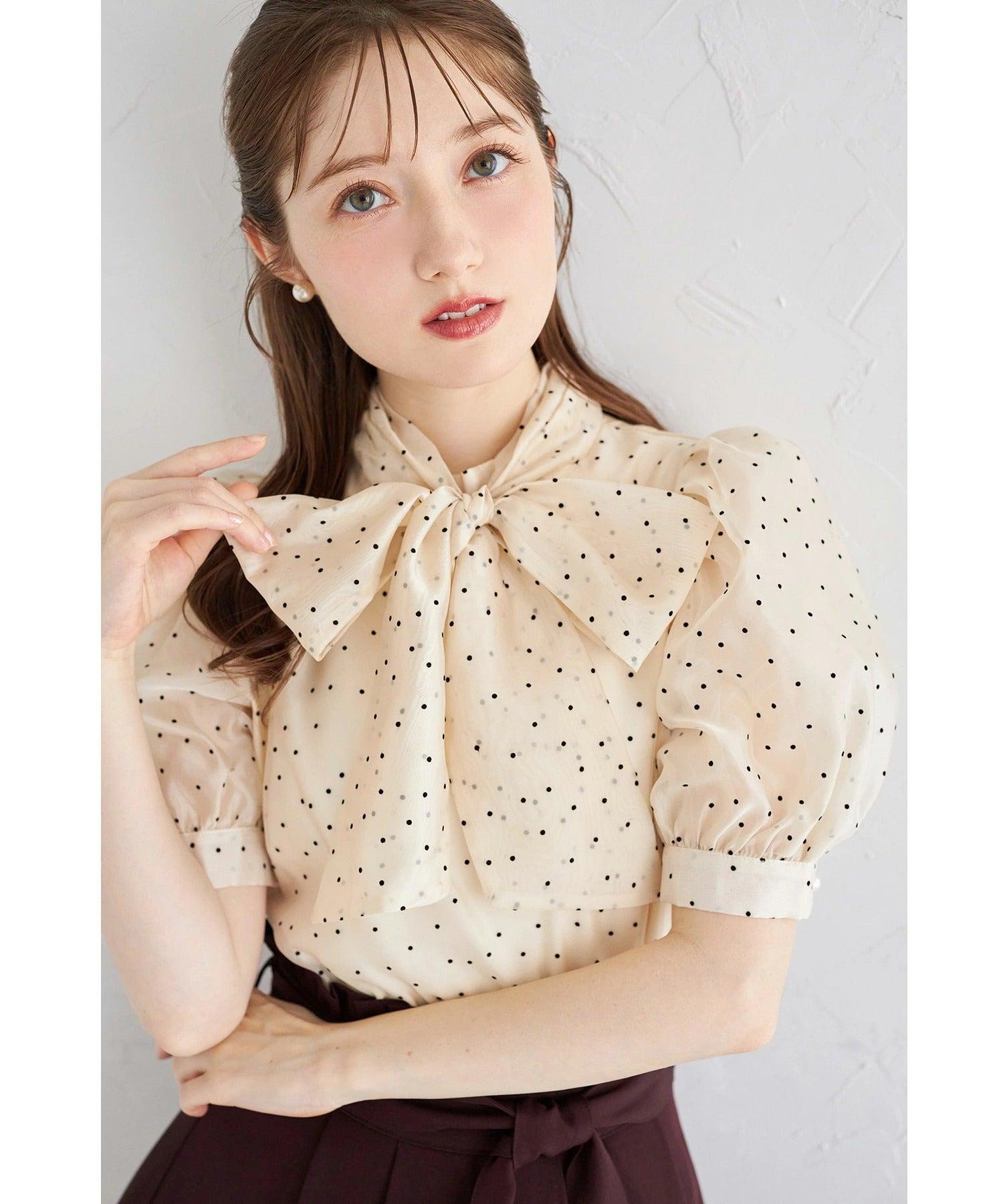 トッコクローゼット tocco closet 2WAYボウタイリボン付きシアーブラウス 他