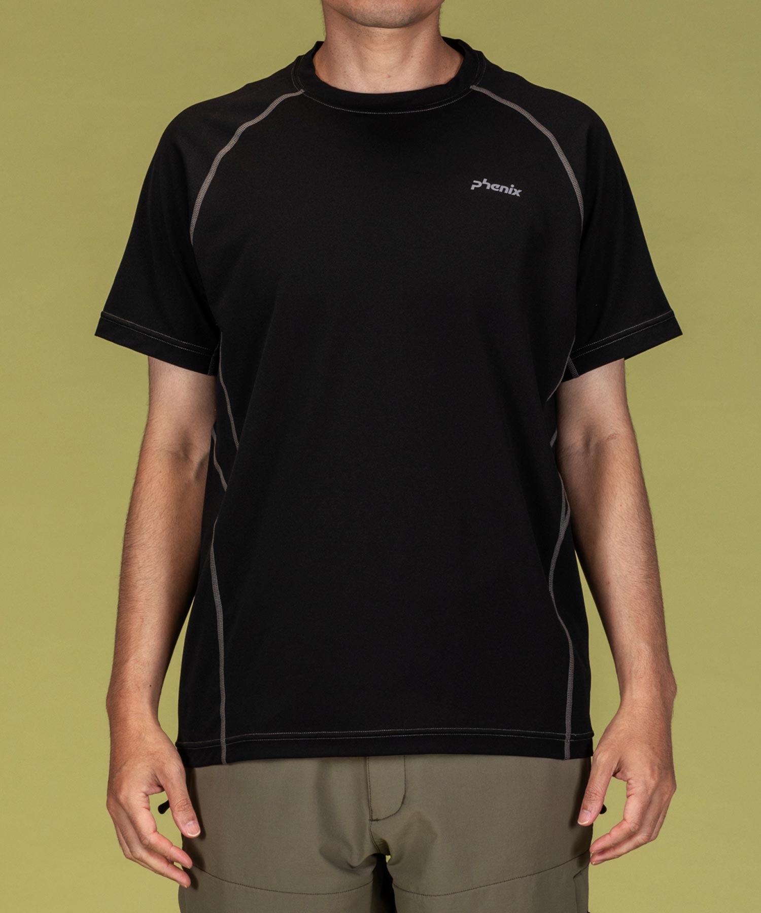 フェニックス phenix phenix OUTDOORクルーネック半袖Tシャツ メンズTシャツ 速乾 ストレッチ 抗菌 防臭 インナー