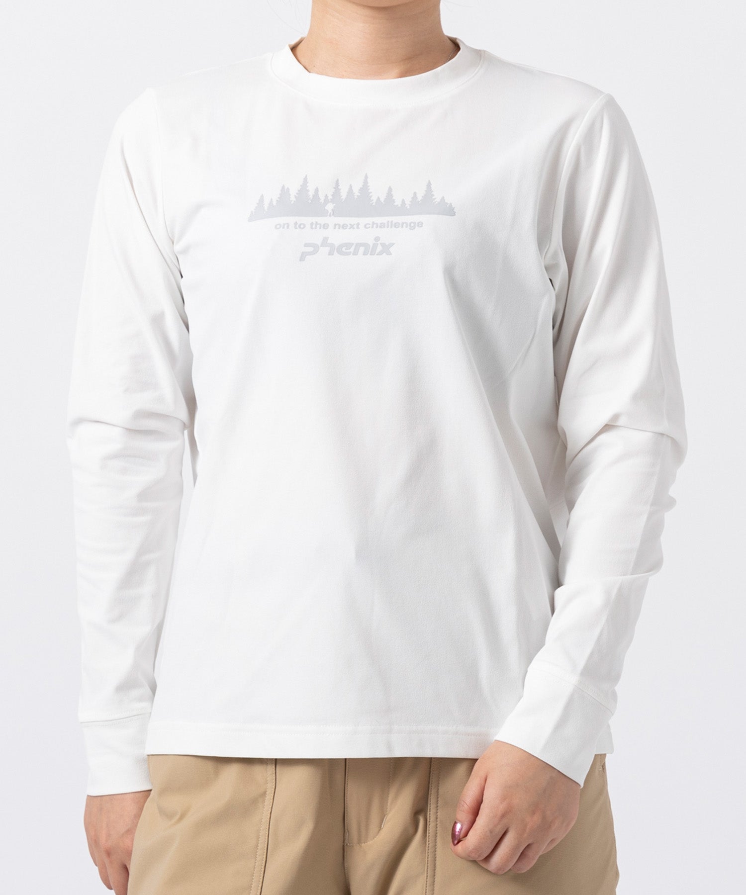 フェニックス phenix phenix outdoor(フェニックスアウトドア)フロントロゴ ベーシック ロングスリーブTシャツ (オフホワイト) オフホワイト