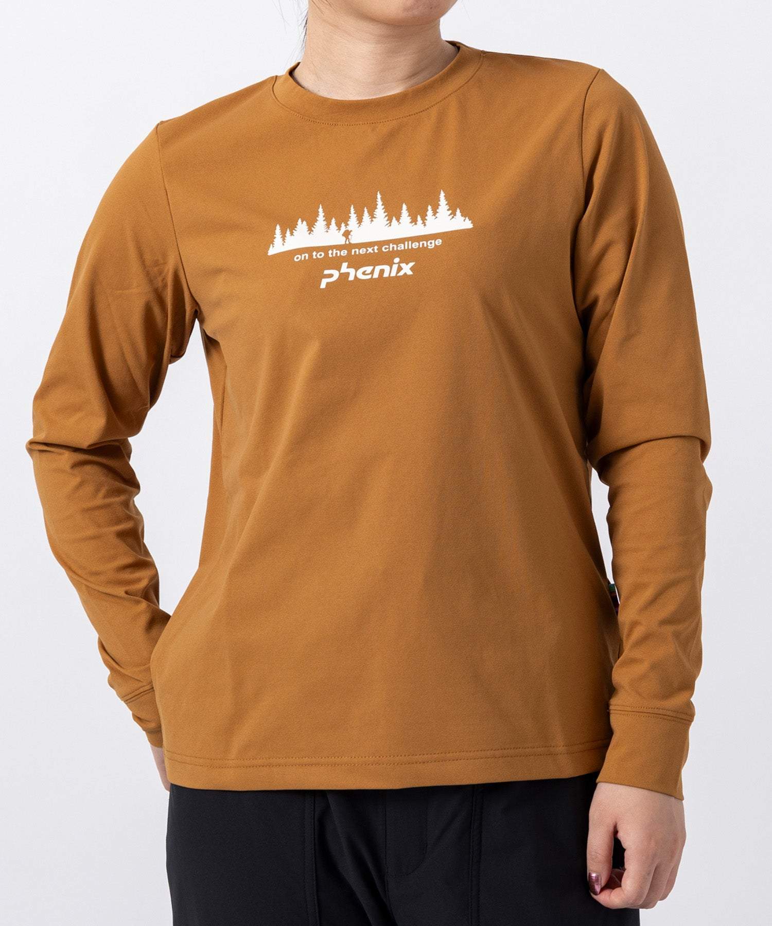 フェニックス phenix phenix outdoor(フェニックスアウトドア)フロントロゴ ベーシック ロングスリーブTシャツ (ブラウン) ブラウン