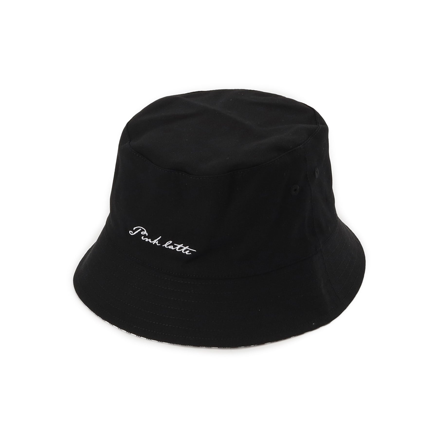 ピンク ラテ PINK-latte リバーシブルバケットハット (ブラック(119)) ブラック(119)
