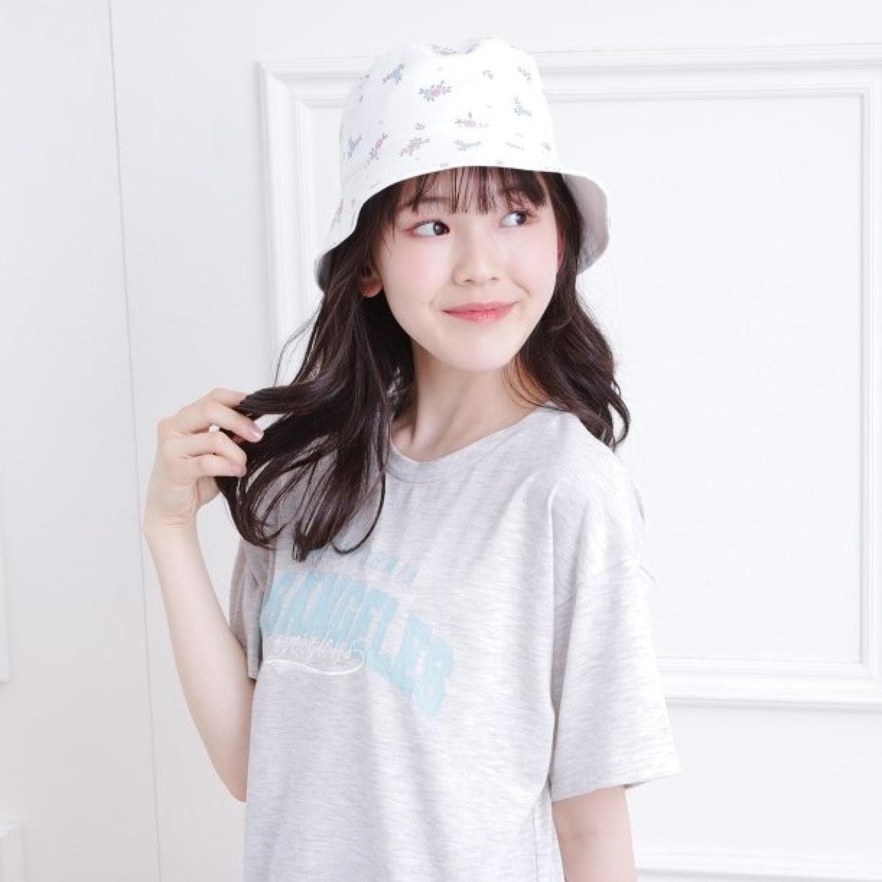 ピンク ラテ PINK-latte リバーシブルバケットハット (ブラック(119)) ブラック(119)