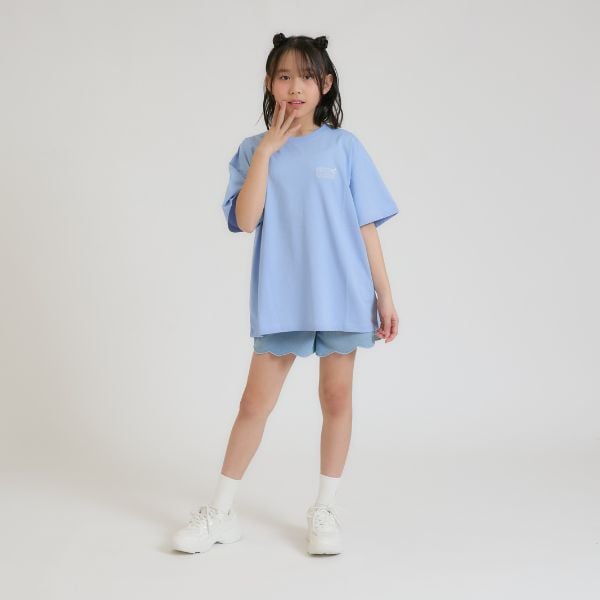 ピンク ラテ PINK-latte 【別注】チェッカーボックスTシャツ (サックス) サックス