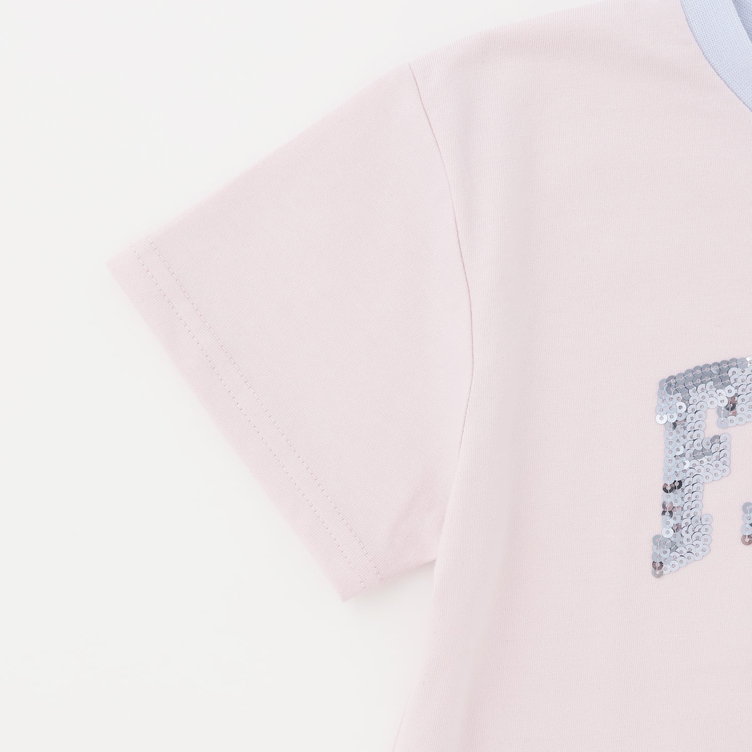 ピンク ラテ PINK-latte 【接触冷感】キラキラカレッジリンガー半袖Tシャツ (ミント) ミント