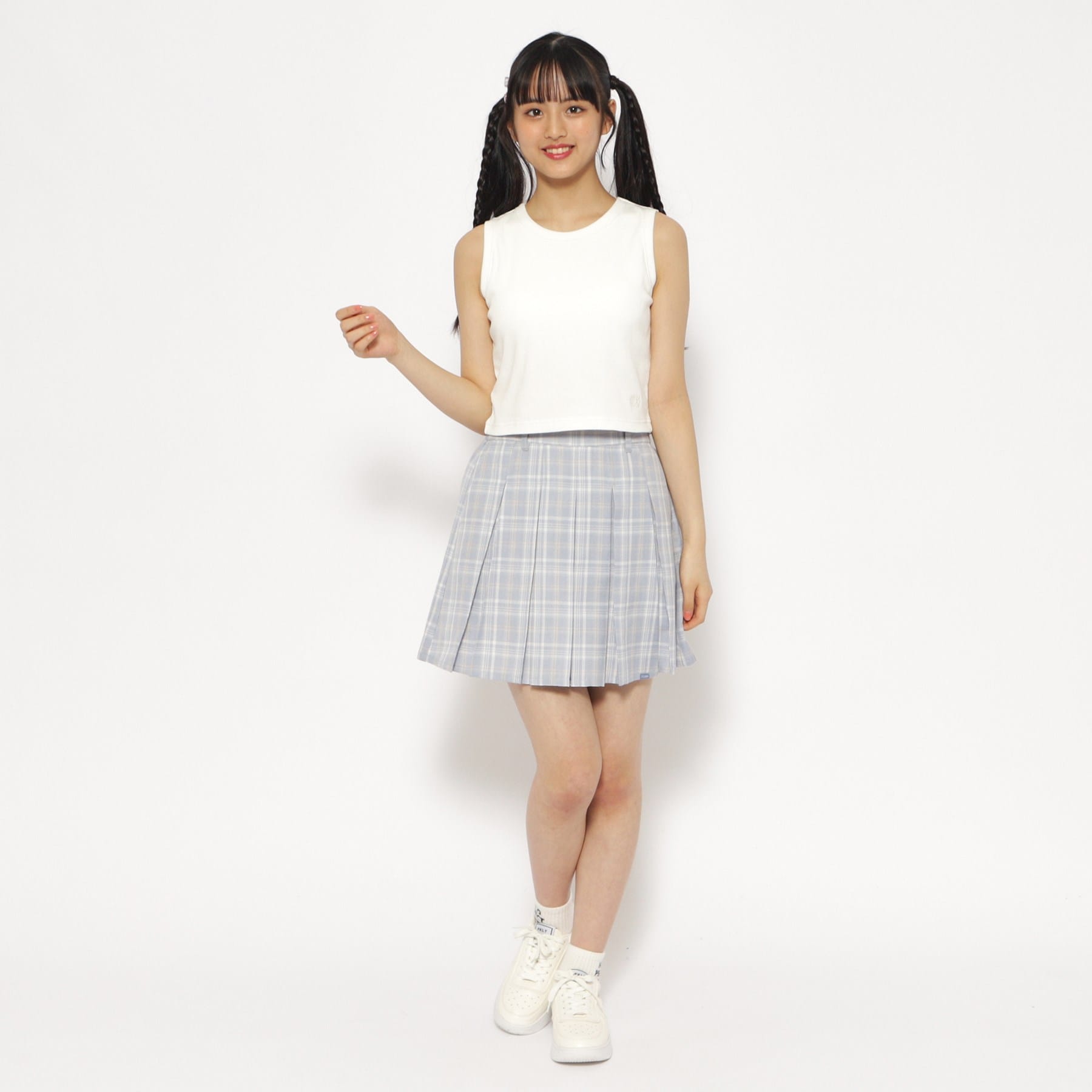 ピンク ラテ PINK-latte 【パッド付】テレコアメリカンスリーブタンク