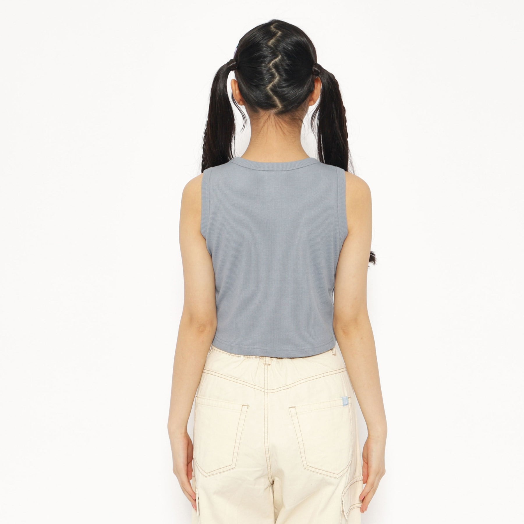 ピンク ラテ PINK-latte 【パッド付】テレコアメリカンスリーブタンク