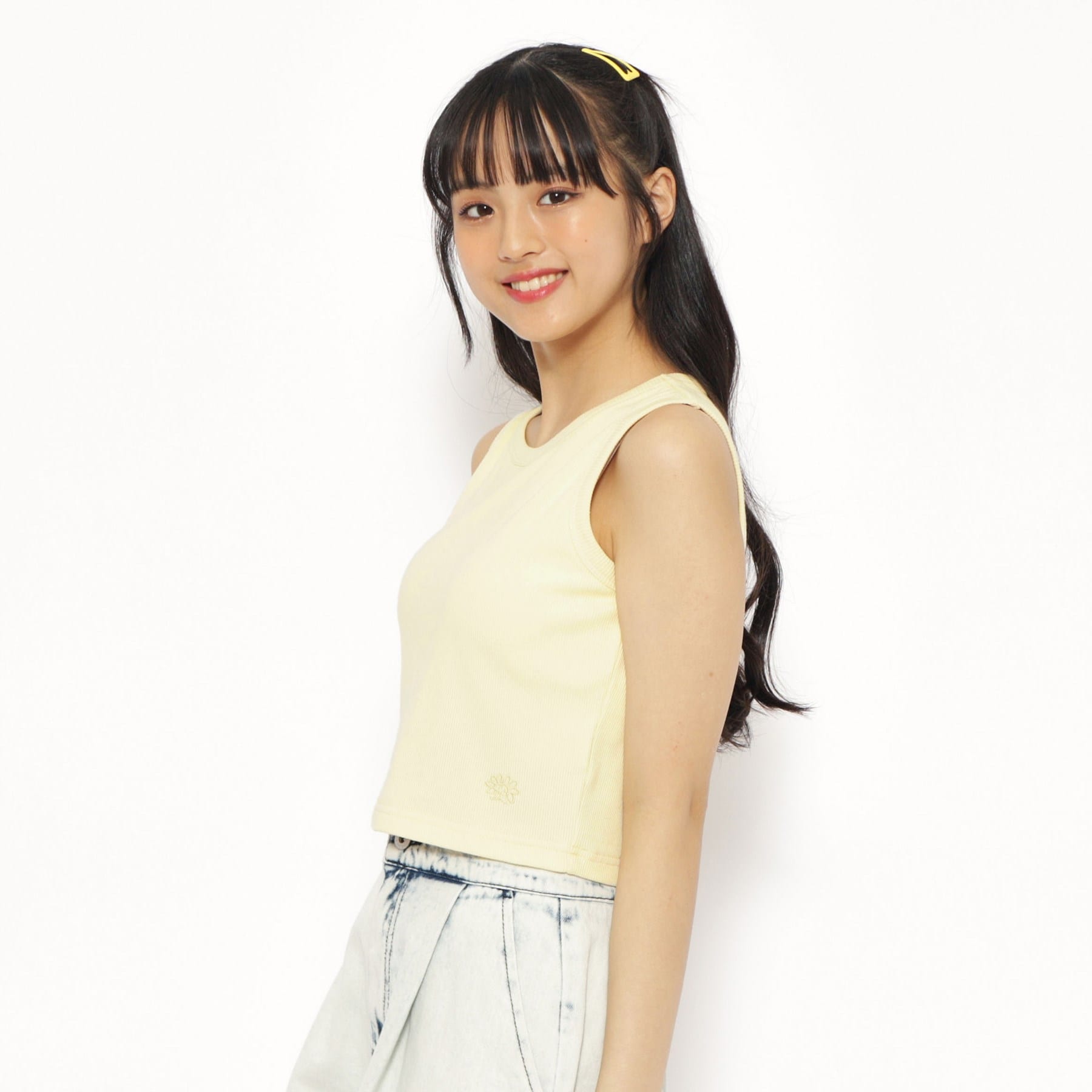 ピンク ラテ PINK-latte 【パッド付】テレコアメリカンスリーブタンク