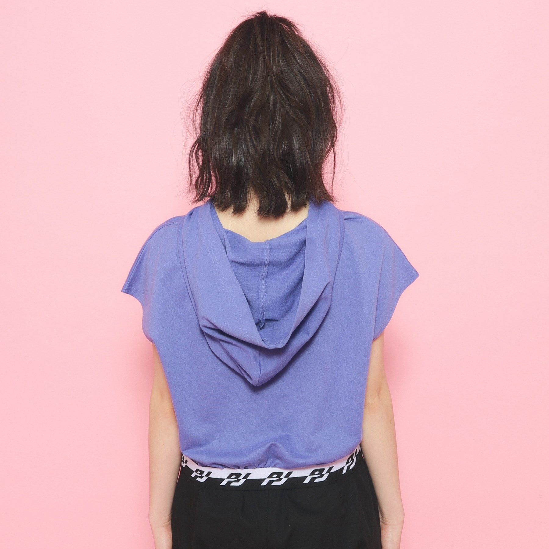 ピンク ラテ PINK-latte フレンチスリーブフーディプルオーバー