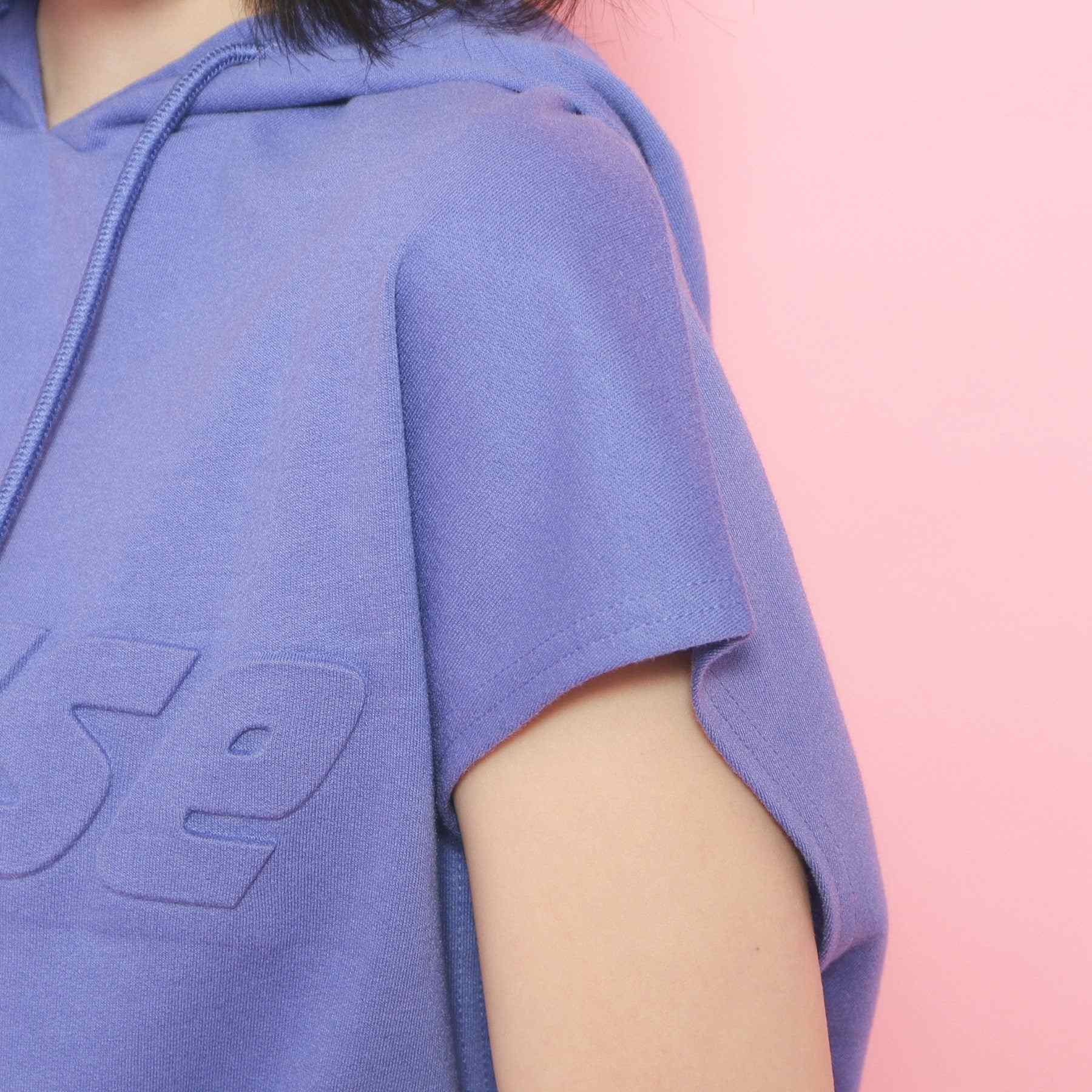 ピンク ラテ PINK-latte フレンチスリーブフーディプルオーバー