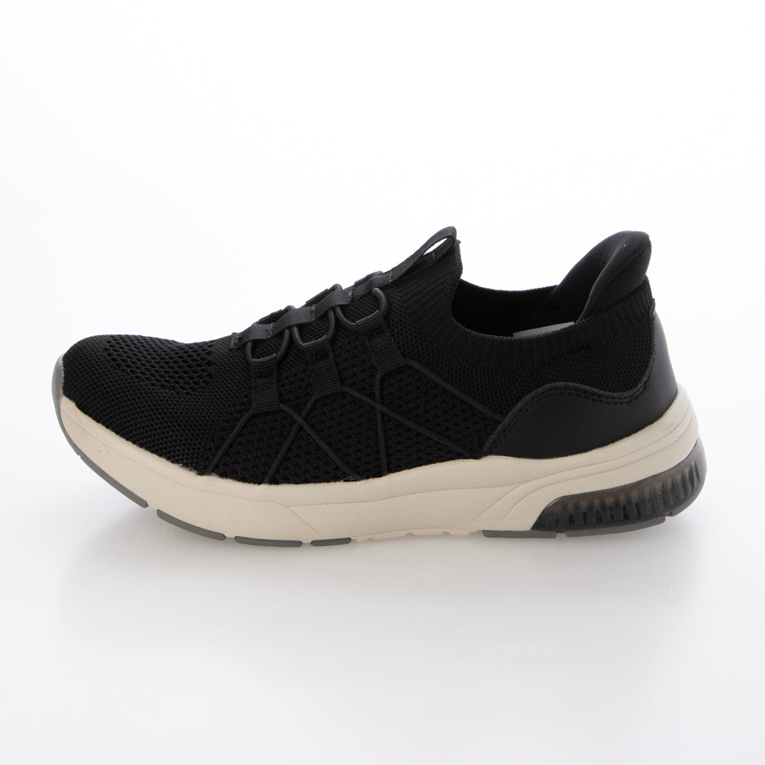 ピエディヌーディ PIEDI NUDI Fit Partner / ハンズフリータイプ 「瞬スポ」 ニットスニーカー (BLK) BLK