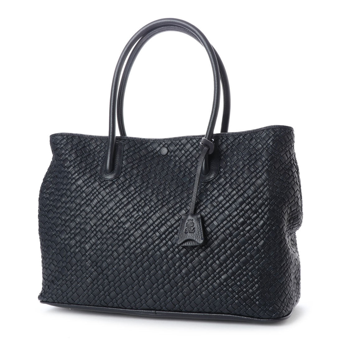 ピー・アイ・ディー P.i.d レザートートバッグ,NAVY