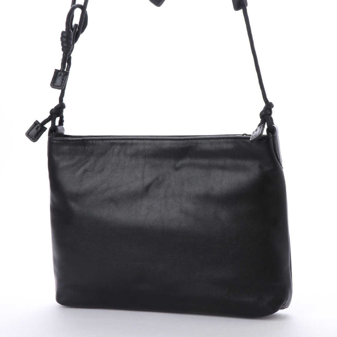 【P.i.d】レザーショルダーバッグ (ブラック) ブラック