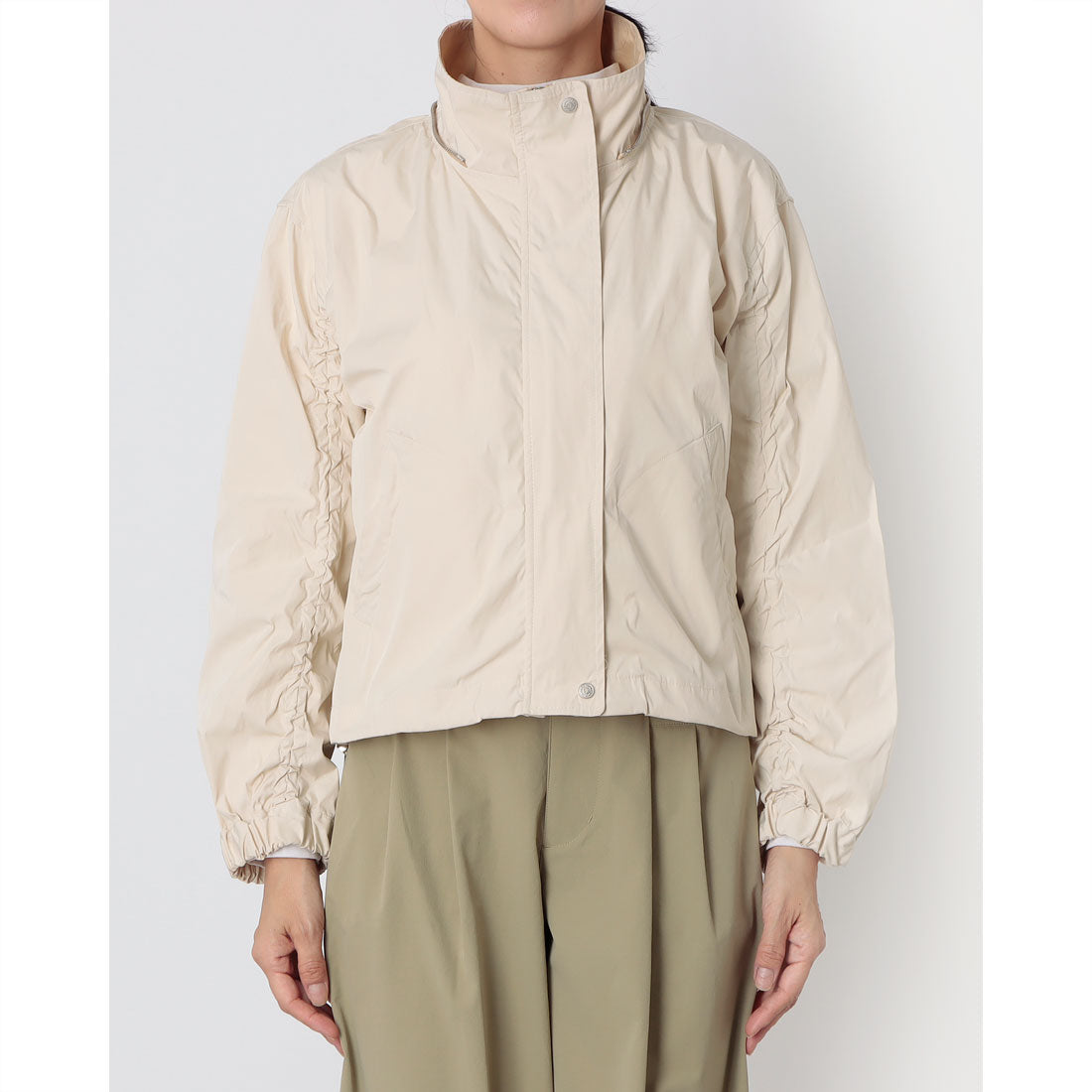 ピッツオ ビアンコ Pizzo Bianco メモリーダブルフェイスブルゾン (ベージュ) ベージュ