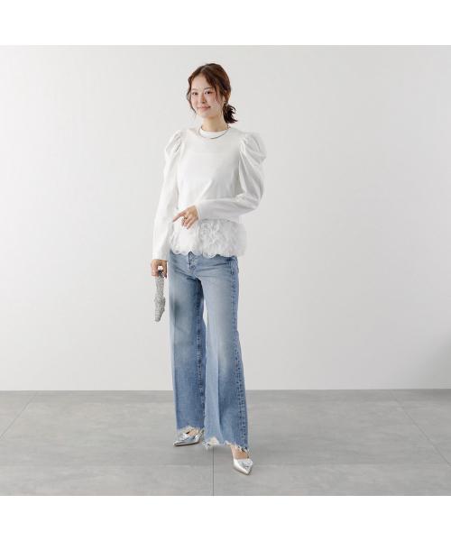 null null PICCIN PERLA フラワーキャミソール 906550 チュール (91/ブラック) 91/ブラック