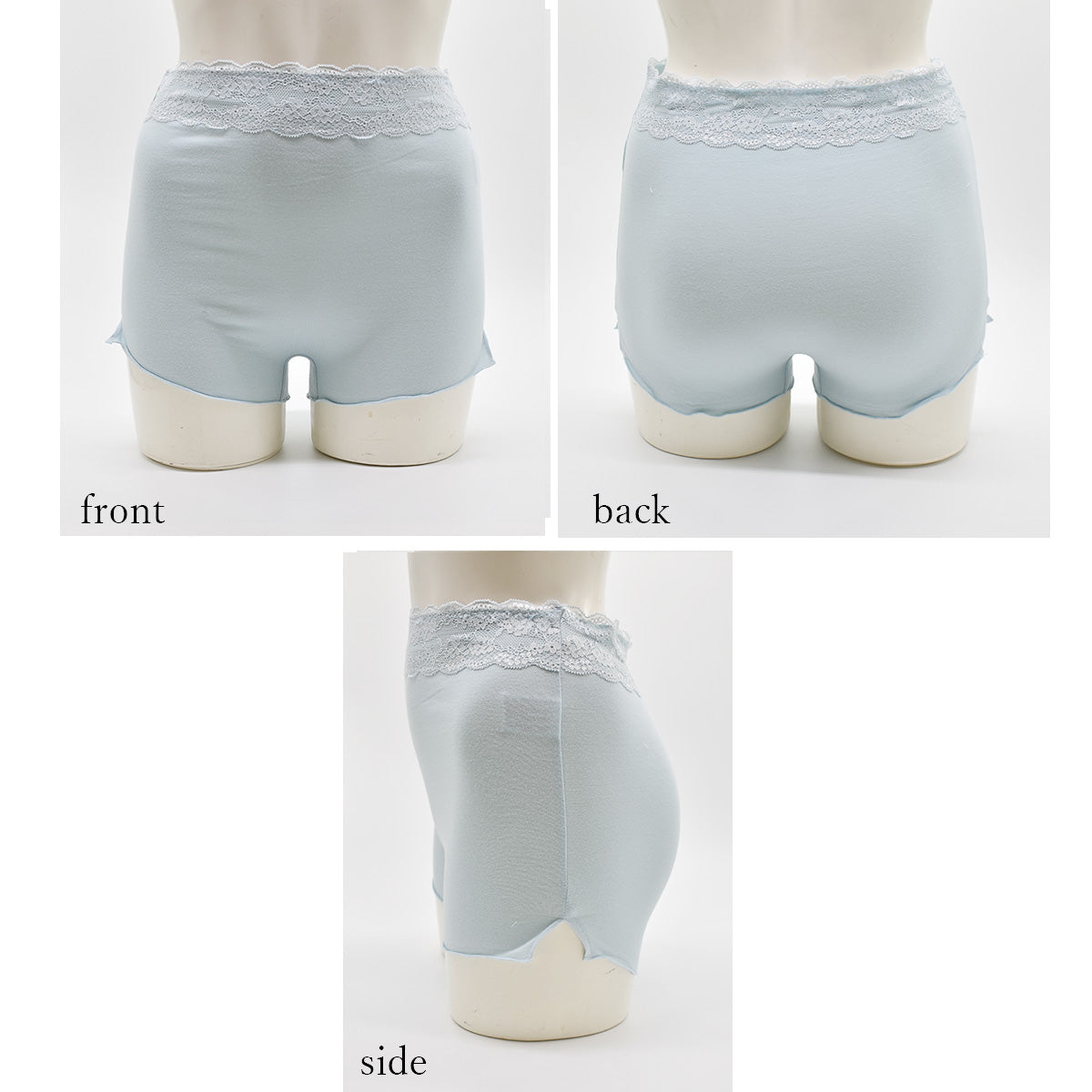 ピンクピンクピンク PINK PINK PINK 選べる2枚セット ショーツ コットン95% 脚口ゆったり 締め付けない ふんどしショーツ まるで履いてない おやすみパンツ 【返品不可商品】 (ブラック×サックス) ブラック×サックス