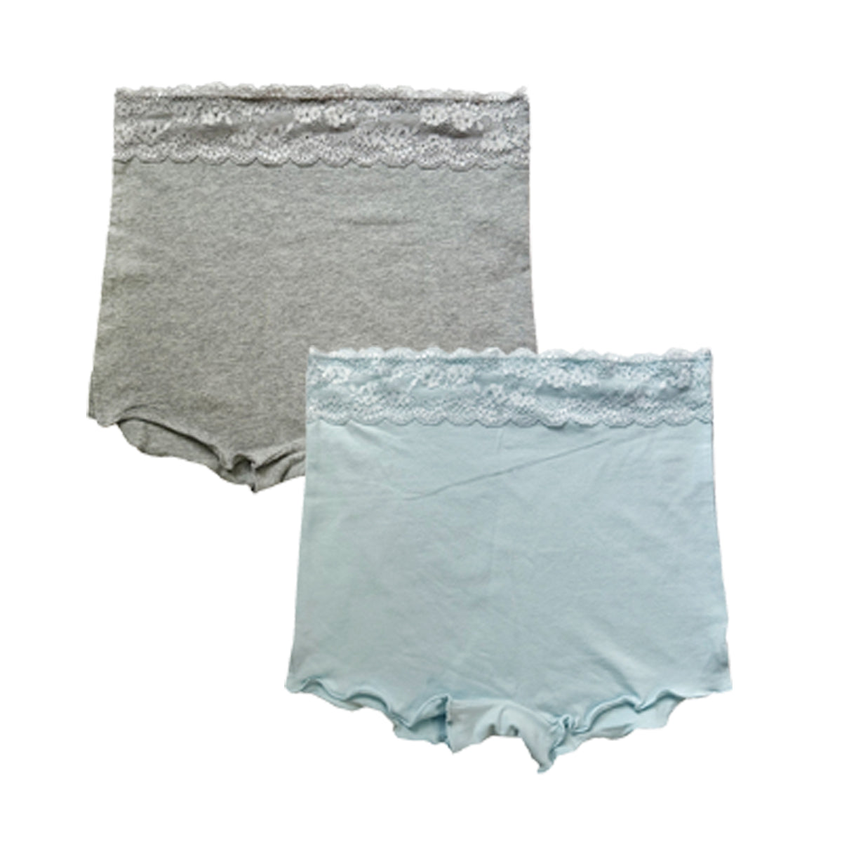 ピンクピンクピンク PINK PINK PINK 選べる2枚セット ショーツ コットン95% 脚口ゆったり 締め付けない ふんどしショーツ まるで履いてない おやすみパンツ 【返品不可商品】 (グレー×サックス) グレー×サックス