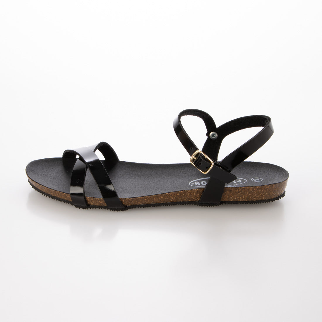 プラクトン PLAKTON サンダル (BLACKエナメル BLACKソール) BLACKエナメル BLACKソール