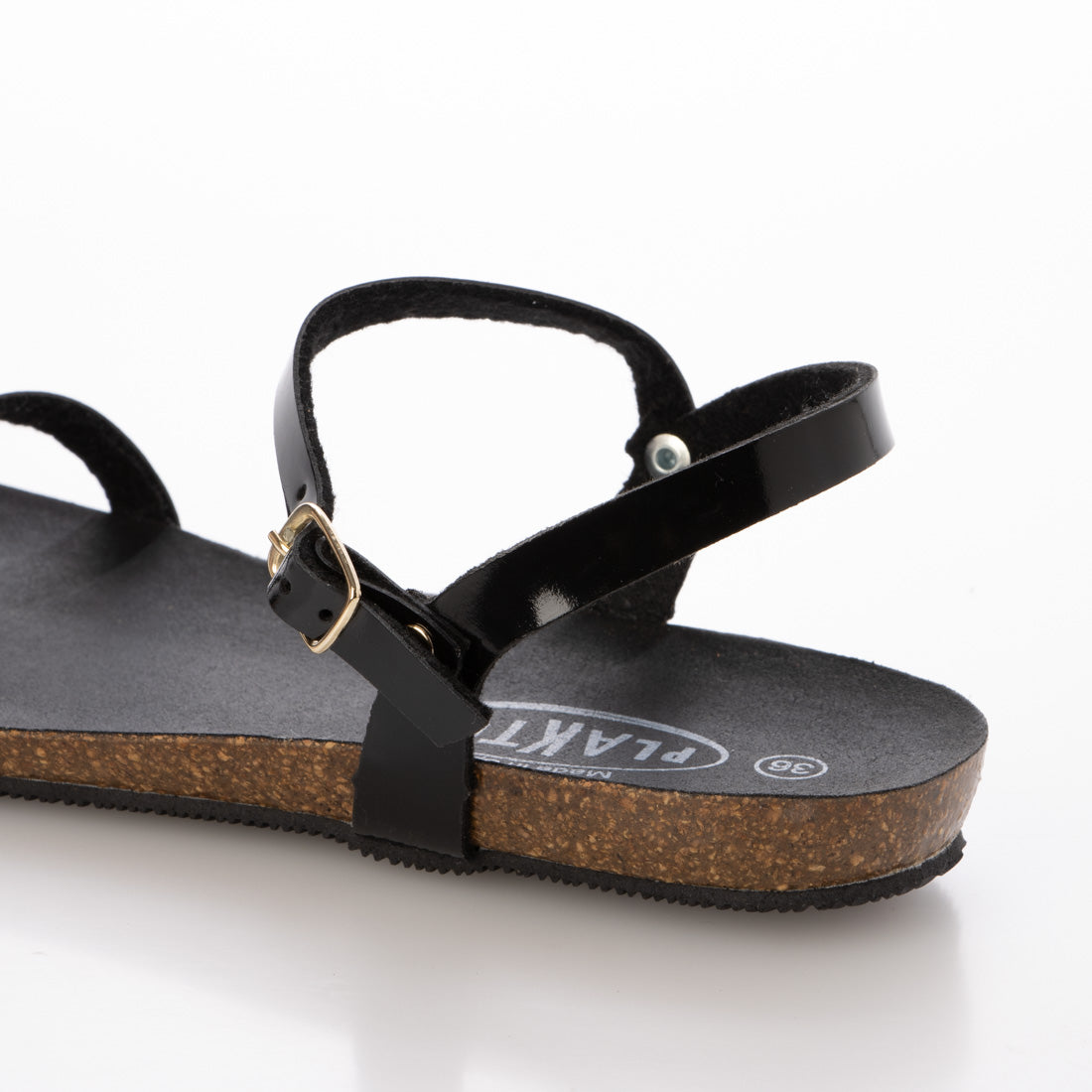 プラクトン PLAKTON サンダル (BLACKエナメル BLACKソール) BLACKエナメル BLACKソール