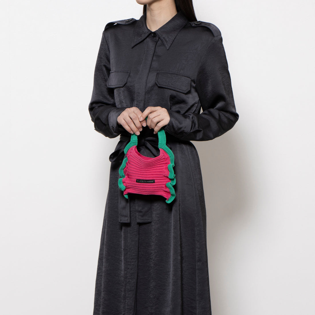 プリーツママ PLEATSMAMA ミニバッグ ruff-m-tote-bl (BLACK) BLACK