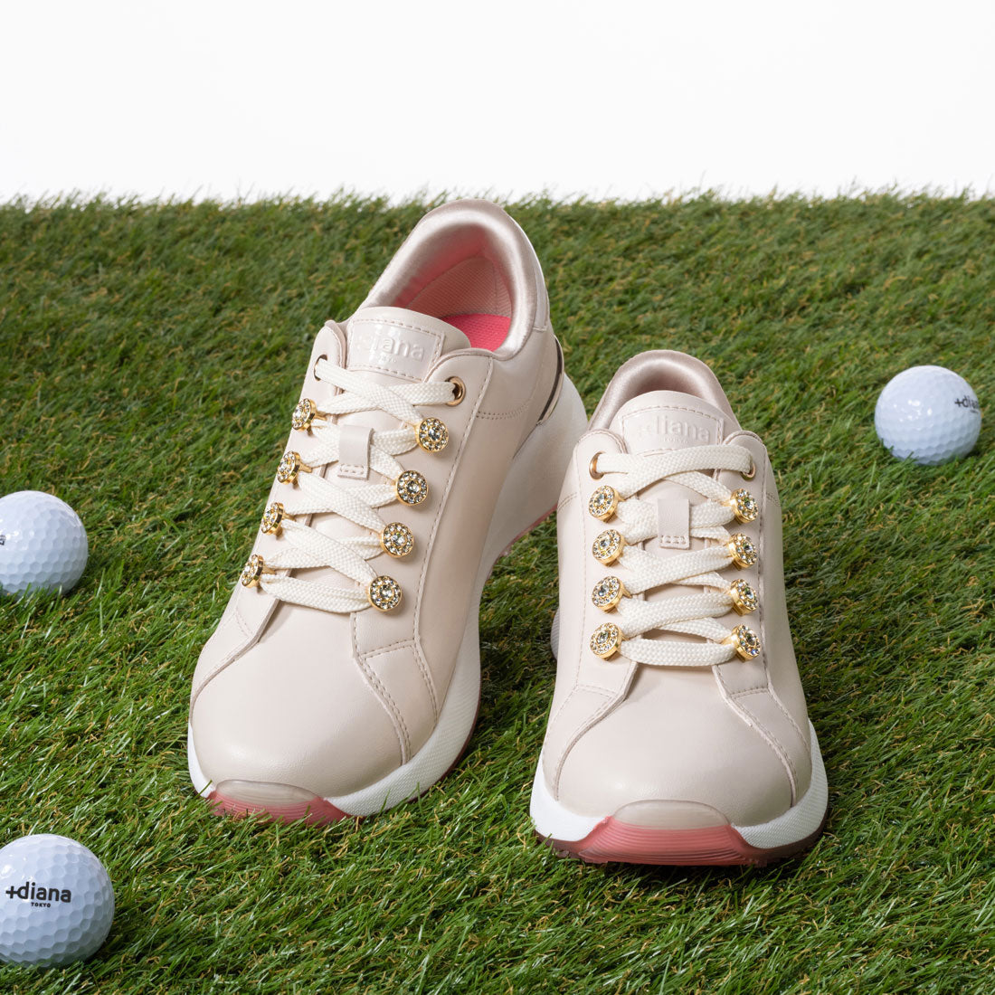 diana+ ゴルフシューズ Plus Diana +diana [+dianaGOLF] Lace-up golf shoes