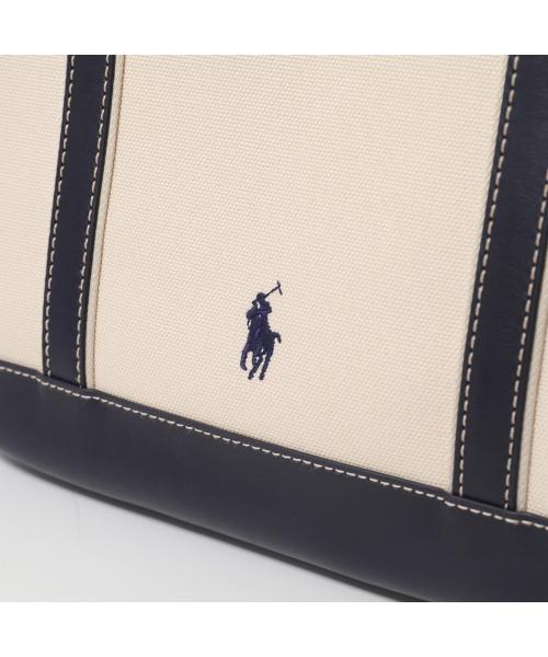 ポロ ラルフ ローレン POLO RALPH LAUREN Polo Ralph Lauren トートバッグ 428968158 ポニー刺繍 (002/ECRU-NAVY) 002/ECRU-NAVY