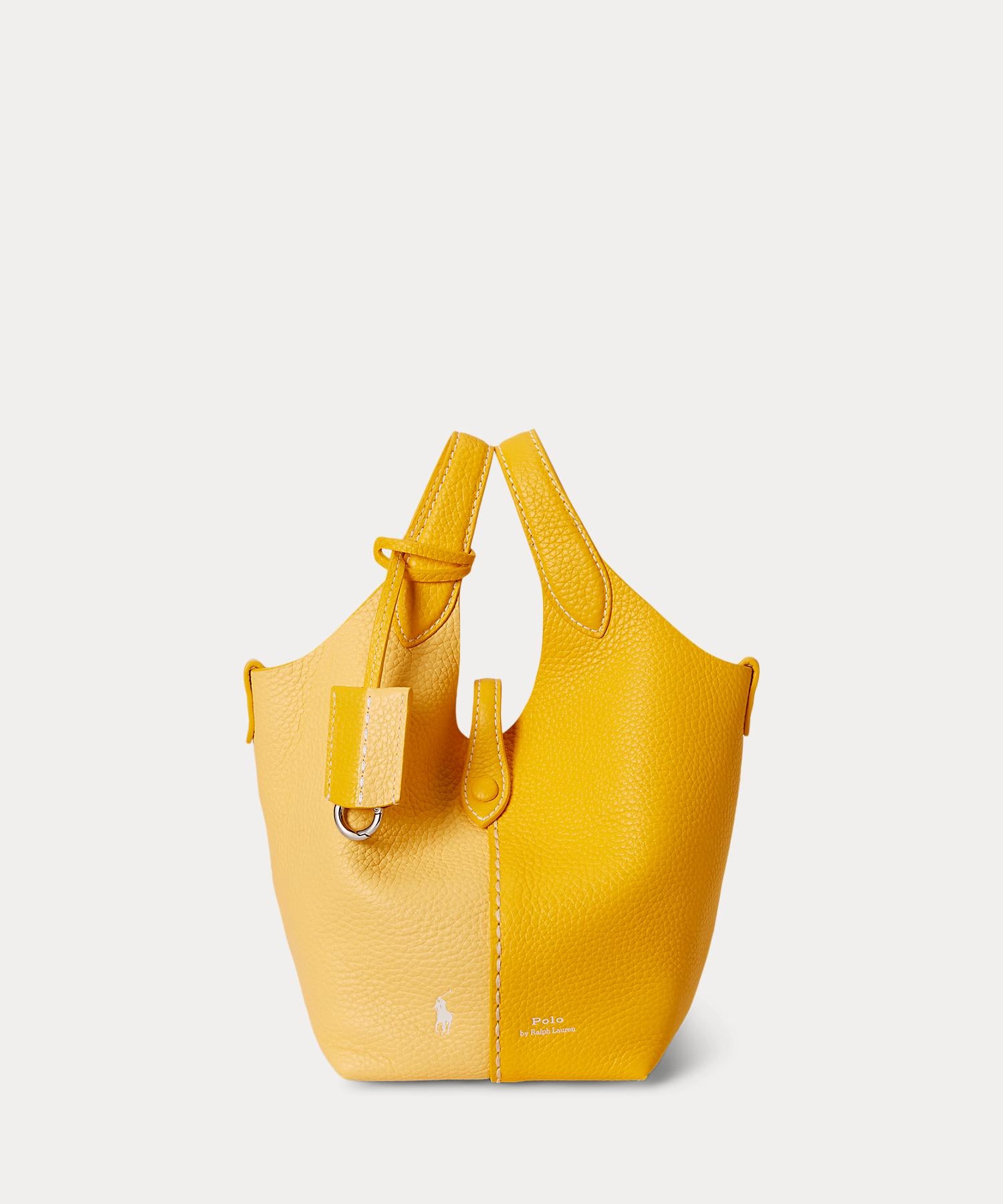 ポロ ラルフ ローレン POLO RALPH LAUREN Polo Play レザー スモール トート & クロスボディ (700イエロー) 700イエロー