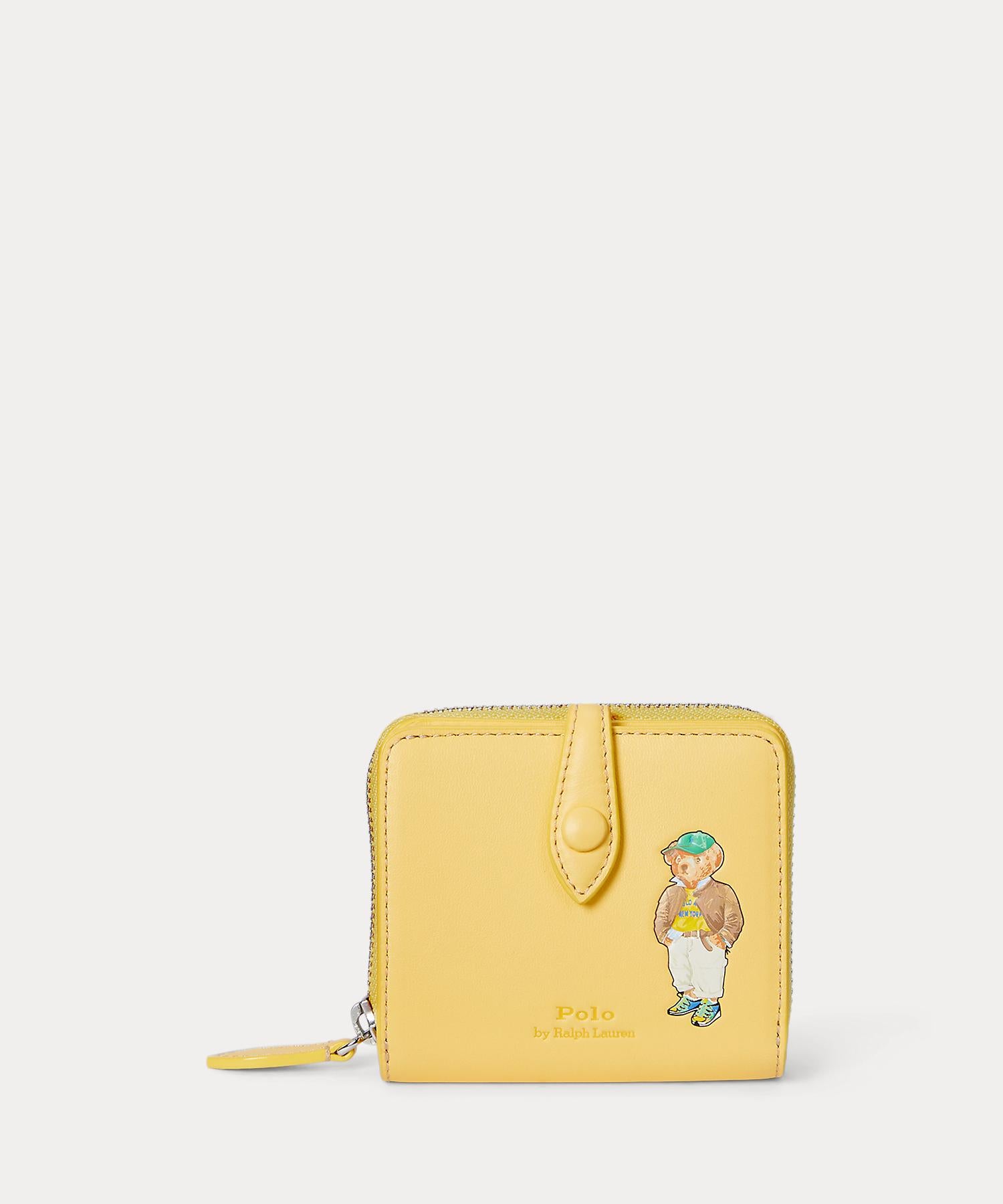 ポロ ラルフ ローレン POLO RALPH LAUREN Polo ベア レザー コンパクト ウォレット (700イエロー) 700イエロー