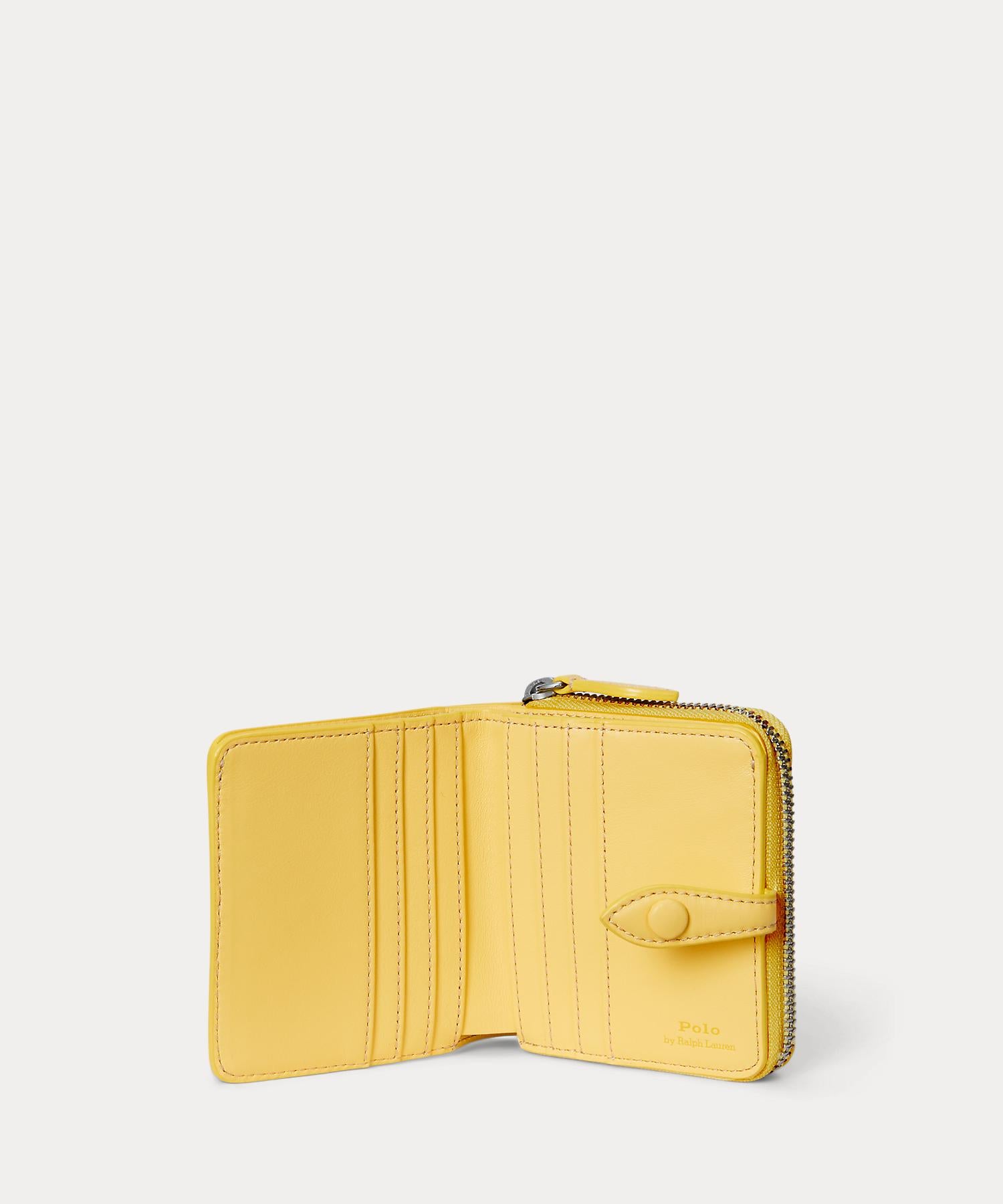 ポロ ラルフ ローレン POLO RALPH LAUREN Polo ベア レザー コンパクト ウォレット (700イエロー) 700イエロー