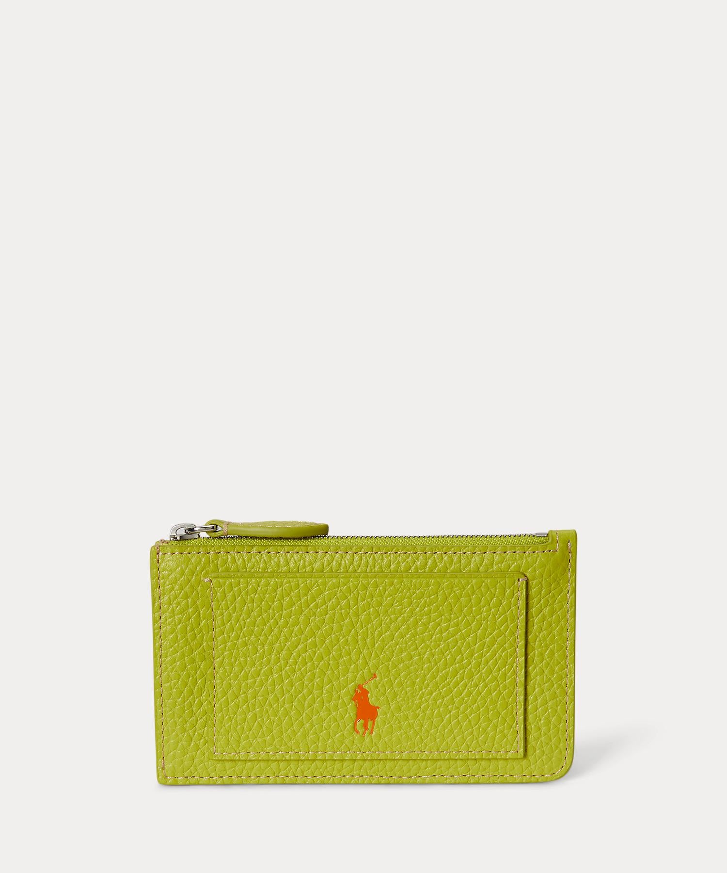 ポロ ラルフ ローレン POLO RALPH LAUREN Polo Play レザー ジップ カード ケース (700イエロー) 700イエロー