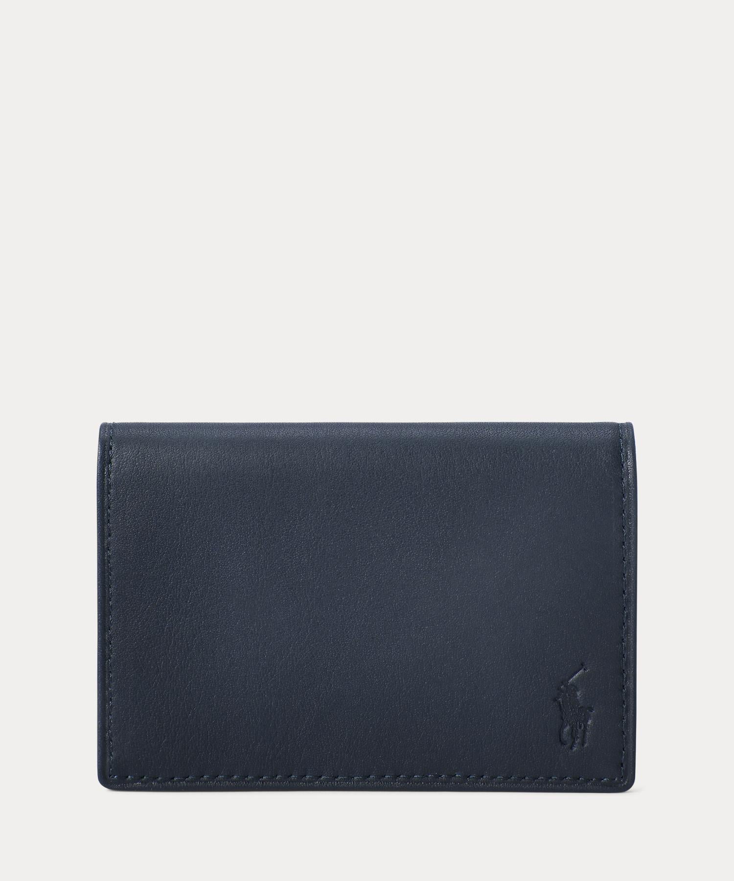 ポロ ラルフ ローレン POLO RALPH LAUREN カーフスキン カード ケース,410ネイビー