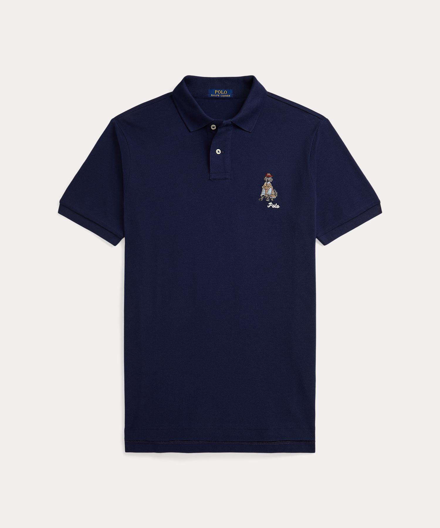 ポロ ラルフ ローレン POLO RALPH LAUREN カスタム スリム フィット ドッグエンブロイダリー ポロシャツ (410ネイビー) 410ネイビー