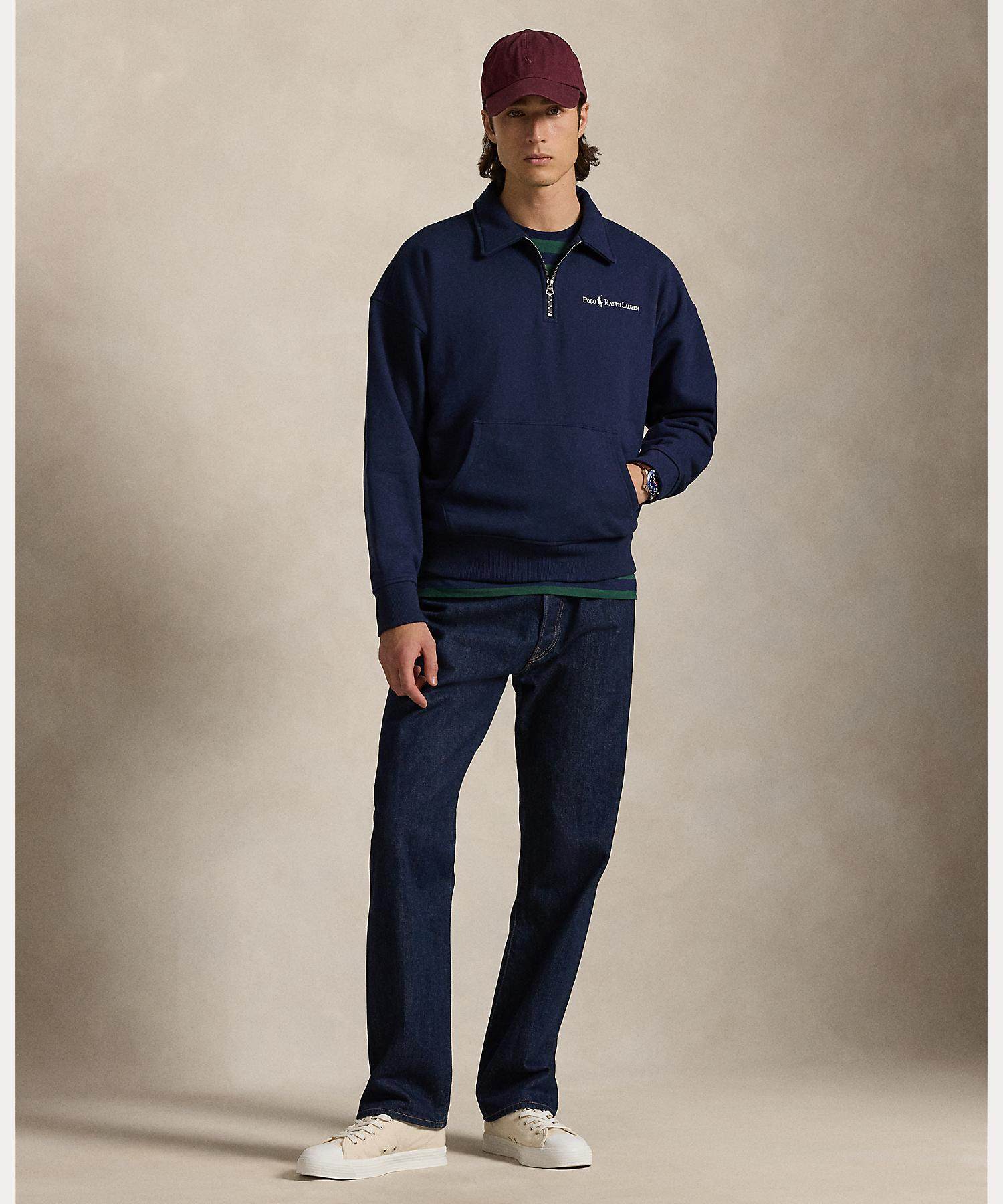 ポロ ラルフ ローレン POLO RALPH LAUREN リラックスド フィット ロゴ カラード スウェットシャツ (410ネイビー) 410ネイビー