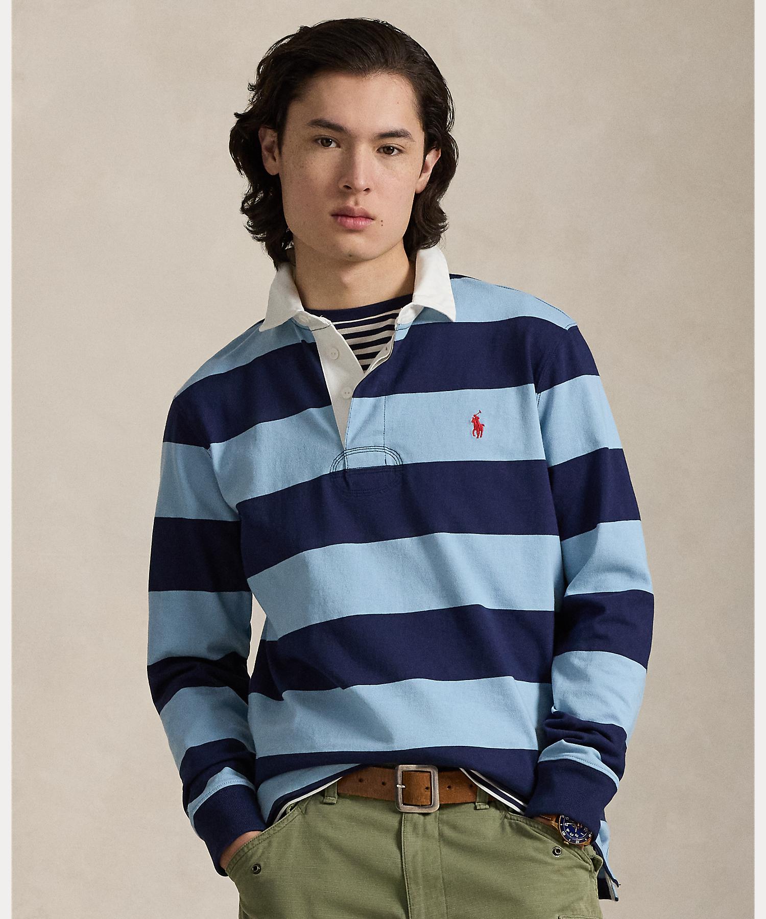 ポロ ラルフ ローレン POLO RALPH LAUREN アイコニック ラグビー シャツ (400ブルー) 400ブルー
