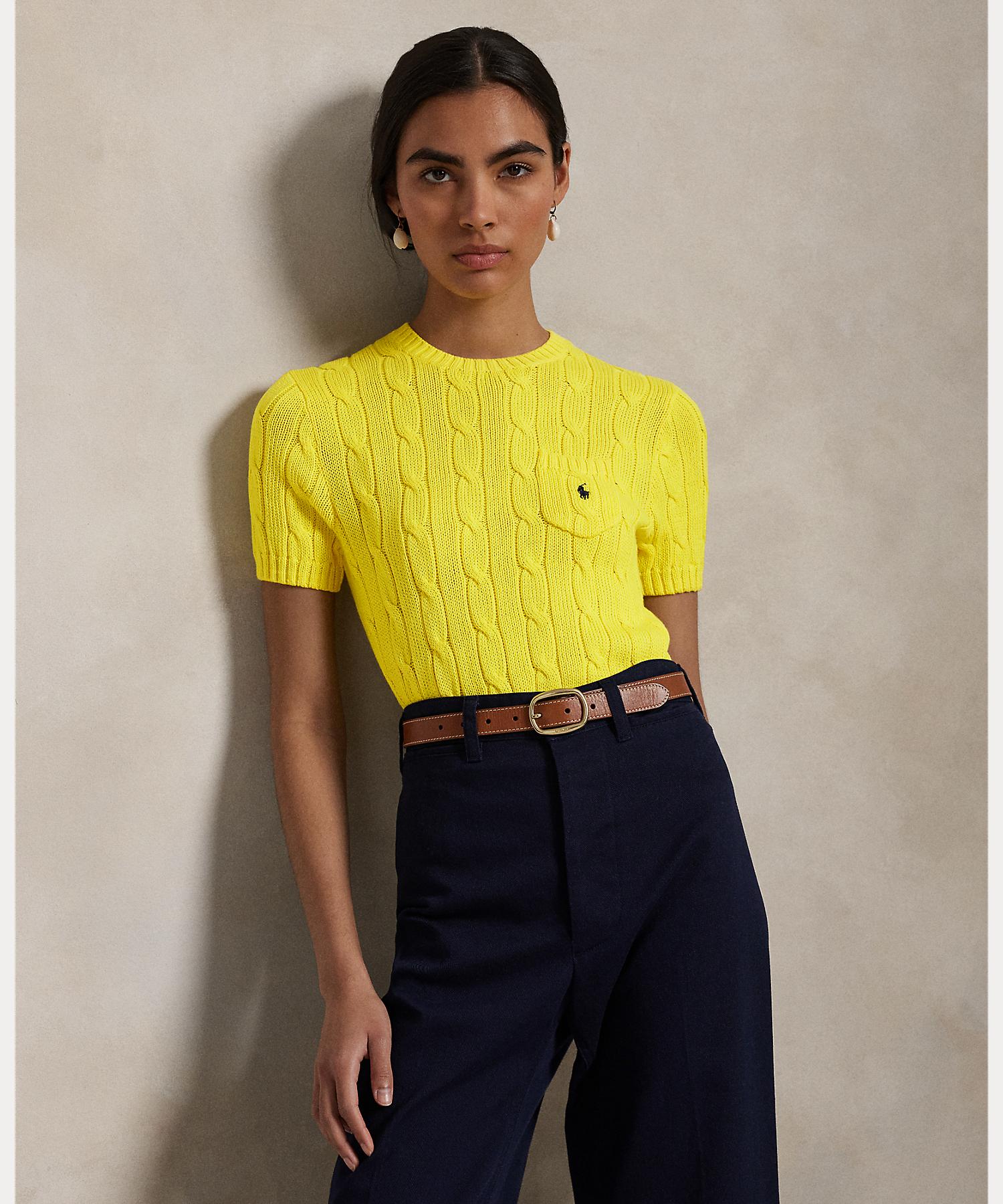 ポロ ラルフ ローレン POLO RALPH LAUREN ケーブルニット コットン ショートスリーブ セーター