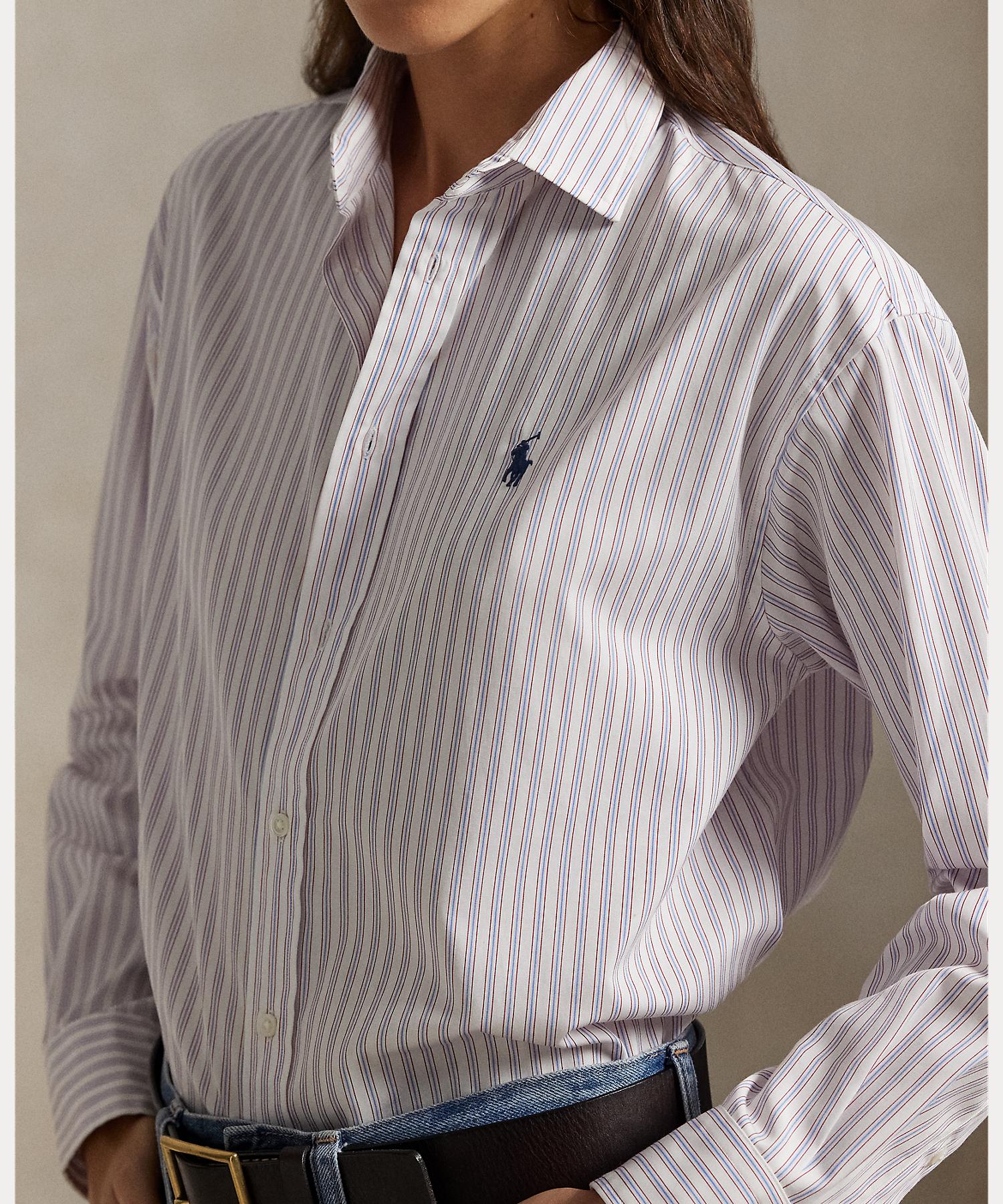 ポロ ラルフ ローレン POLO RALPH LAUREN ストライプド コットン シャツ (100ホワイト) 100ホワイト
