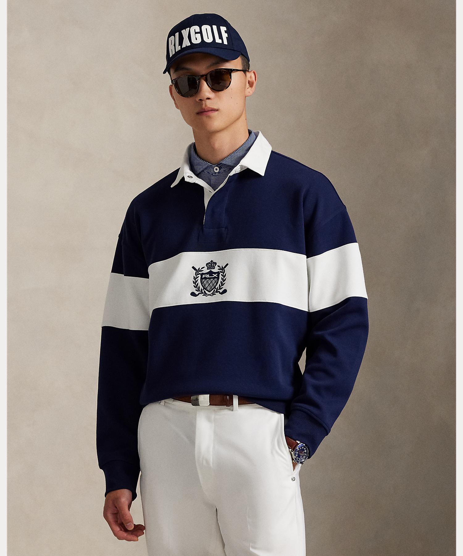 ポロ ゴルフ|アールエルエックス POLO GOLF|RLX GOLF (RLX)リラックス フィット クレスト ラグビー スウェットシャツ (410ネイビー) 410ネイビー